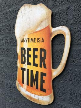 Wandbord bierpul met tekst: 